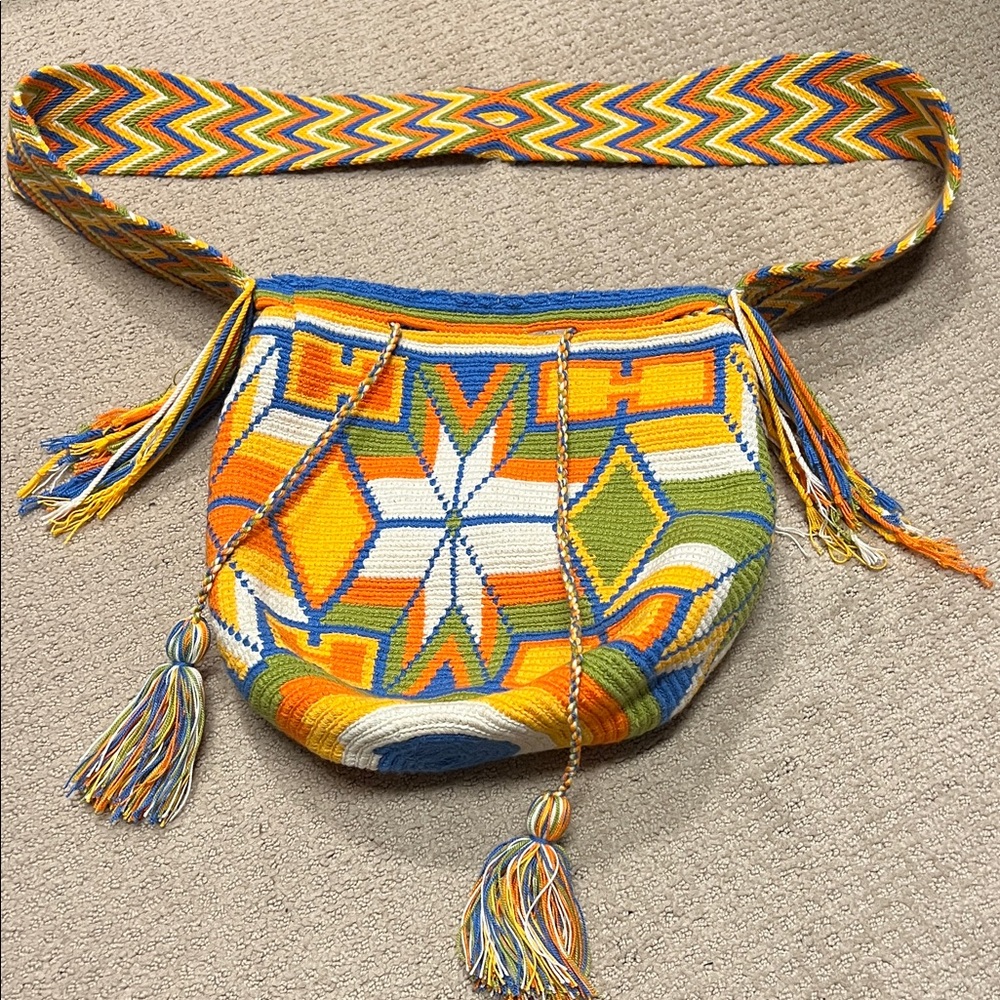 Wayuu Colorful Geometric Patterned Women Bag